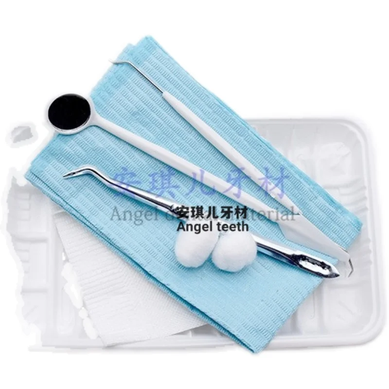 Dental oral materials, disposable instrument box, dental examination oral bag, 1 piece, 200 sets of plastic tray tools