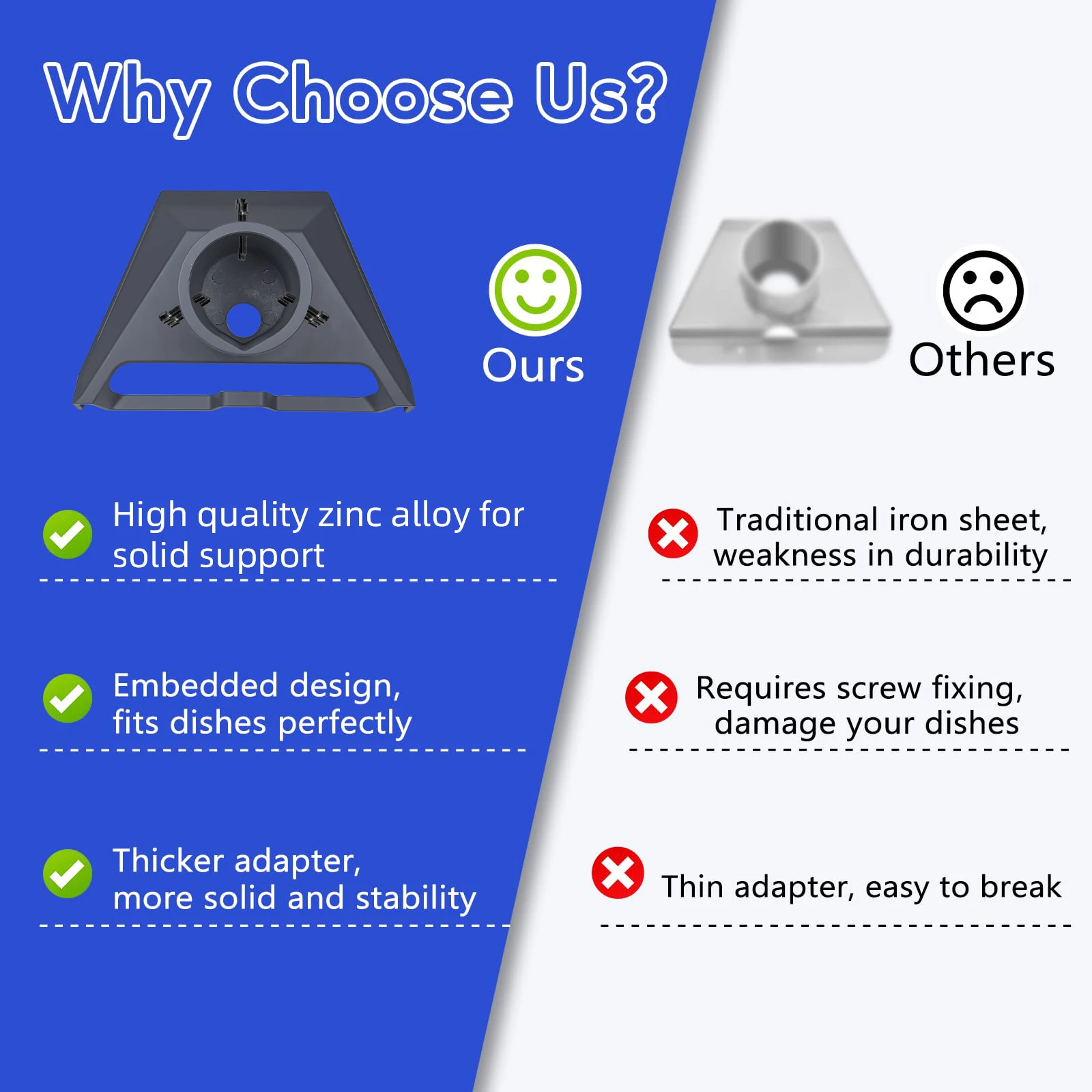 Para starlink gen 3 adaptador de tubo de montagem de liga de alumínio para starlink gen3/v3 placa de montagem telhado para starlink mini kit de montagem.