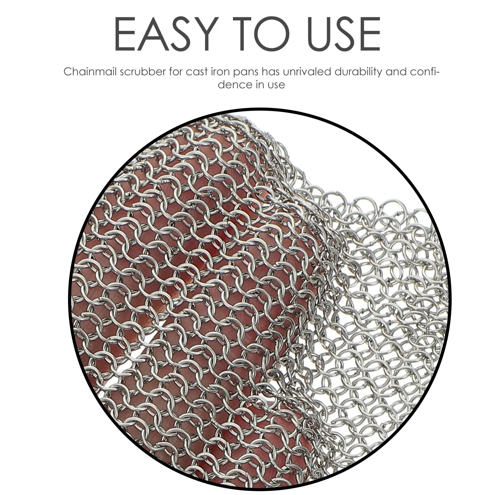 Cast Iron Cleaner Wire Mesh Stainless Steel Scrubber Pans Grill Scraper Cast Iron Scrubbers Cookware Kitchen Cleaning Brush