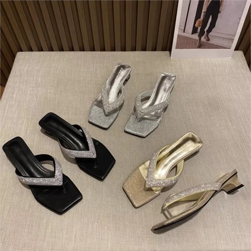 Summer new diamond-shaped flip-flops women design pinch toe thin with fashion flip-flops women wear outside P732