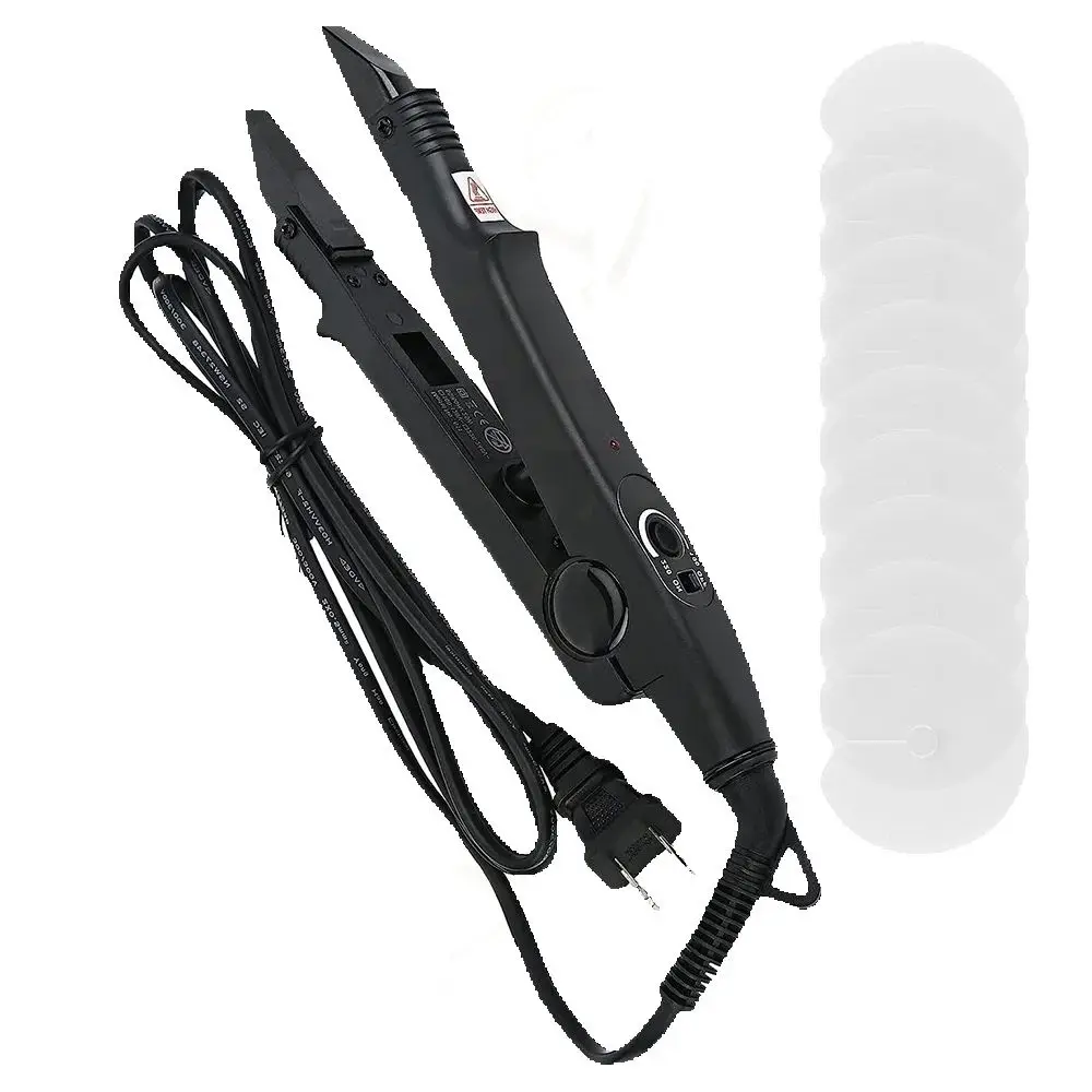 ARLANY Hair Extension Connector Kit with 10Pcs Protector Shield Fusion Keratin Heat Wand Heat Wand Melting Tool Flat Square Tip