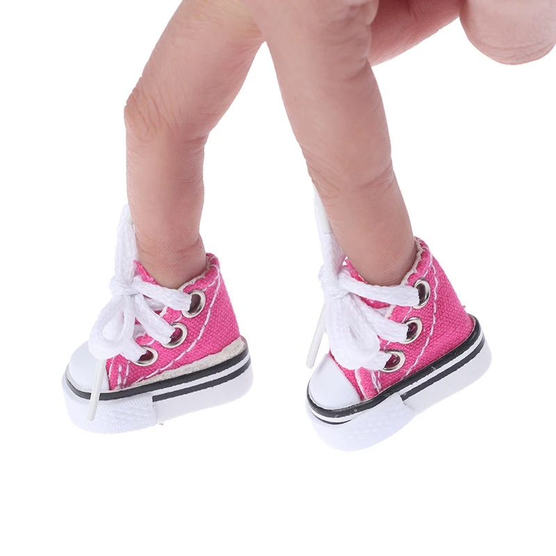 1 Pair Mini Finger Shoes Canvas Toys Boots Cute 1/6 Doll Shoes Skateboard Shoe Doll Accessories For Finger Skate Fingerboard