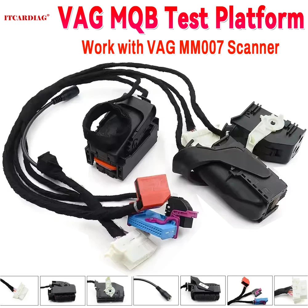 2025 For VAG MQB Test Platform Cable Car Key Prog Cable for vag Cluster Dashboard Cable Kit Works with Xhorse Iscancar VAG-MM007