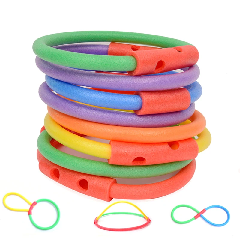 Hollow Flexible Swimming Swim Pool Water Float Aid Foam Noodles Connector Floating Stick Ring