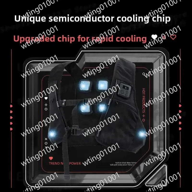 for 2025 Summer Semiconductor Cooling Vest with Backpad Air Conditioned Clothing for Outdoor Heat Relief Portable