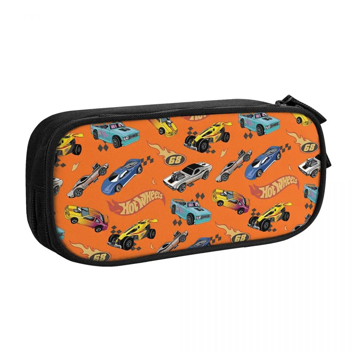 Custom Made To Race Car Hot Wheels Kawaii Pencil Cases Girl Boy Large Capacity Pencil Bag School Accessories