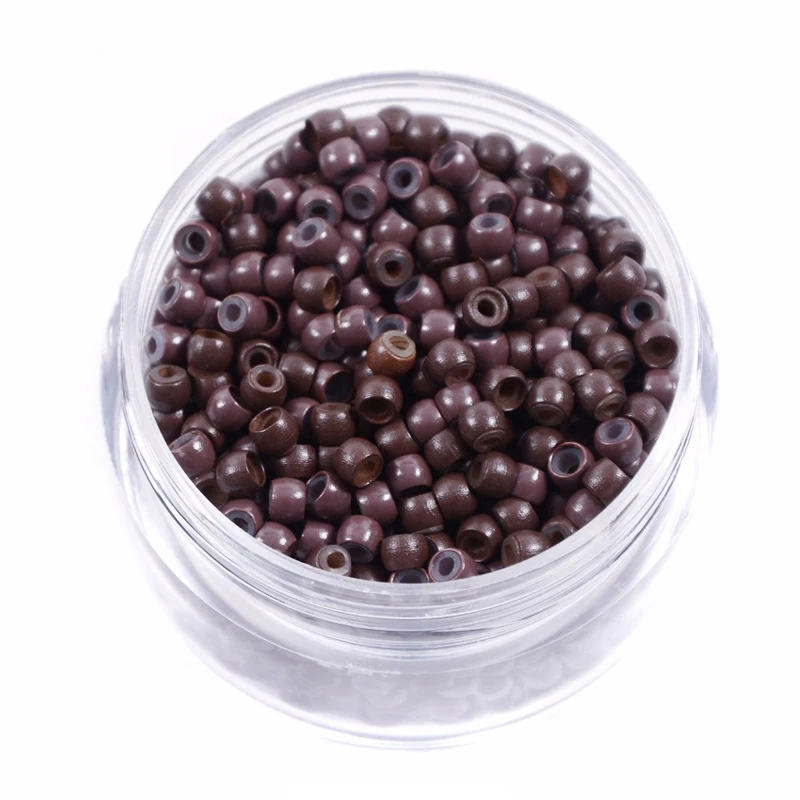 200/500 Stuks 3mm Siliconen Nano Ringen Koperen Ringen met Siliconen Gevoerde Haarkralen Haarringen Haarverlenging Gereedschap