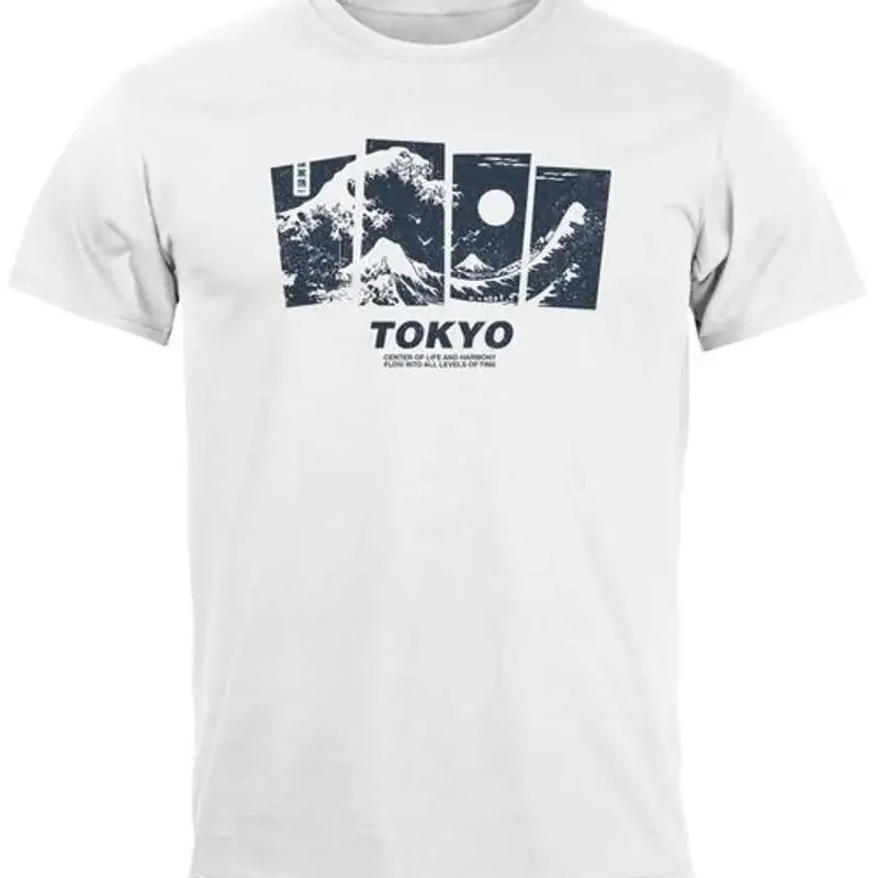 

Мужская футболка Япония Токио Большая волна Канагава Японская рубашка с художественным принтом