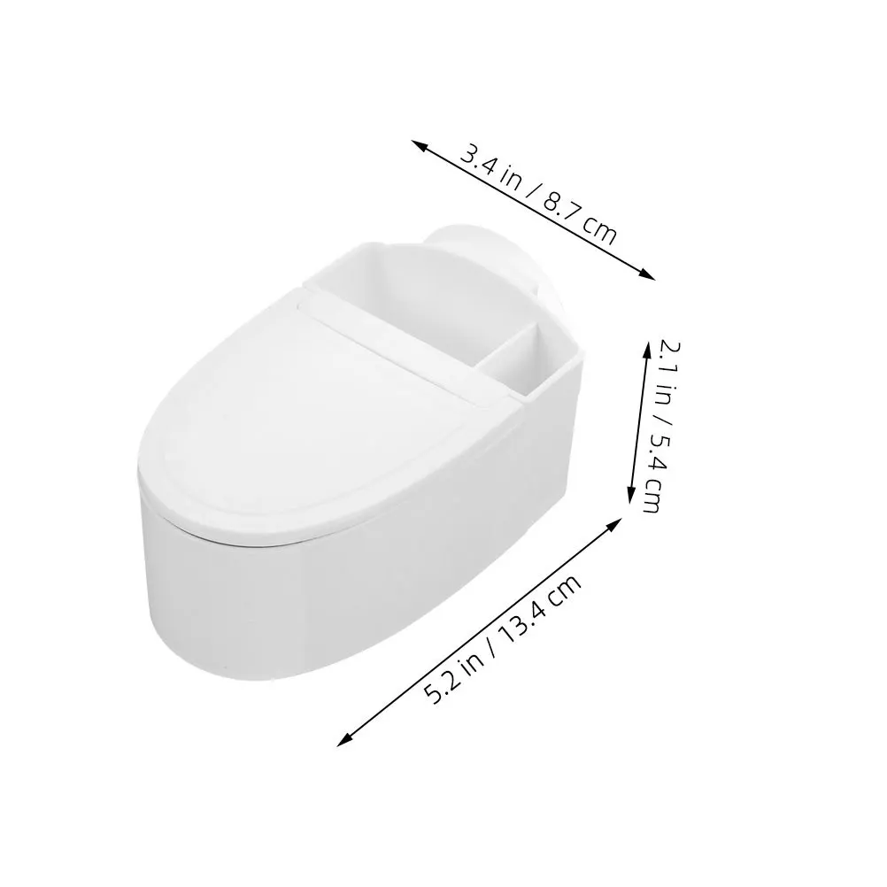 

2pcs Wall Mounted Ashtray Toilet Shaped Pp Stainless Steel No Punch Needed Bathroom Office Hotel Bar Ktv Smoking Place Holder