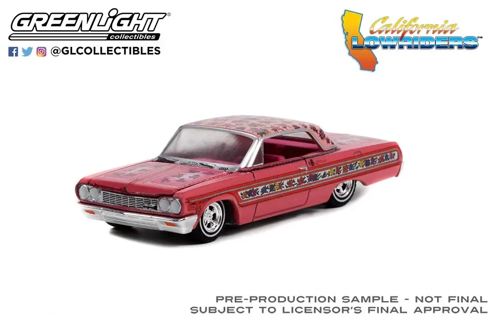 Chevrolet Impala-Modèle de voiture en alliage métallique moulé sous pression pour enfants, haute simulation, collection de jouets, cadeaux, 1:64, 1964