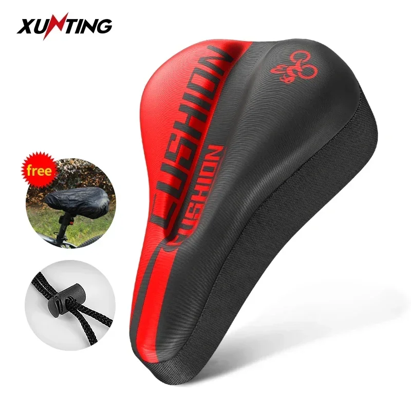 

Xunting Bike Saddle Cover for Men and Women, Breathable Silicone Cycling Seat Cover for Mountain Bikes, Road Bikes Cycling