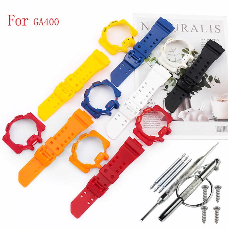 

Resin watch case strap for CASIO GA-400 GBA401 men's and women's strap watch accessories