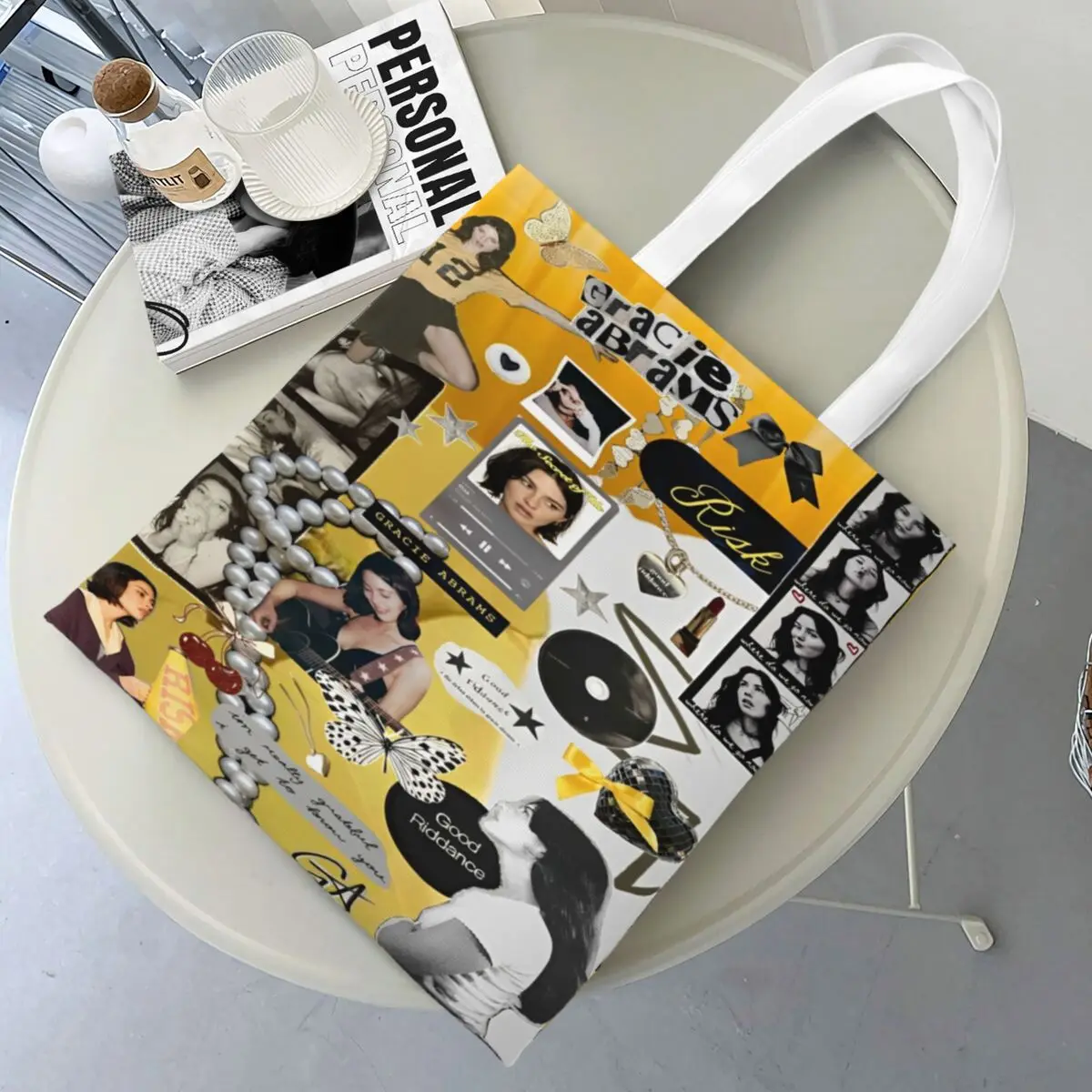 

Gracie Abrams The Secret Of Us Tote Bags Women Handbag Foldable College Shoulder Bag Reusable Grocery Bag