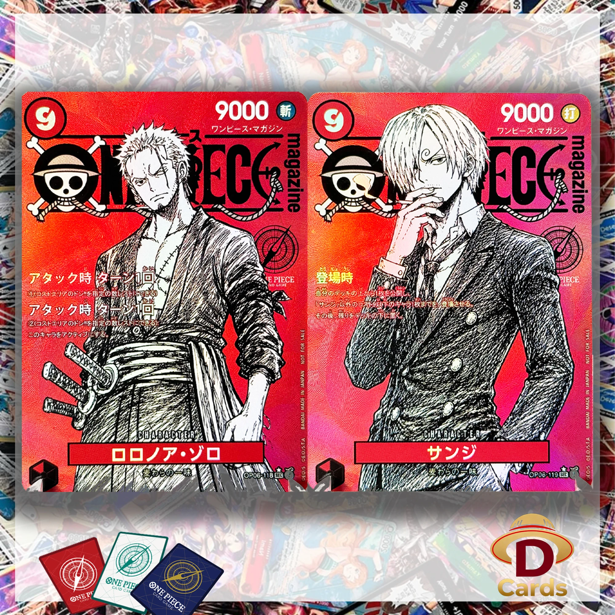 ONE PIECE Card Luffy/Zoro/Sanji etc Magazine Art Card high Quality Custom Collectible Anime Game Cards with Foil Texture