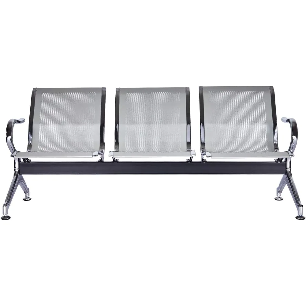 

3-Seat Waiting Room Chairs, Waiting Room Bench with Arms, Airport Reception Bench, Guest Reception Chairs, Lobby Bench, Waiting