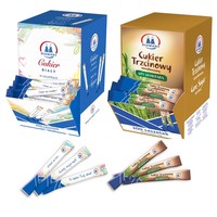 Diamant white sugar + cane in sachets 200 PCs 1kg x 2 pieces