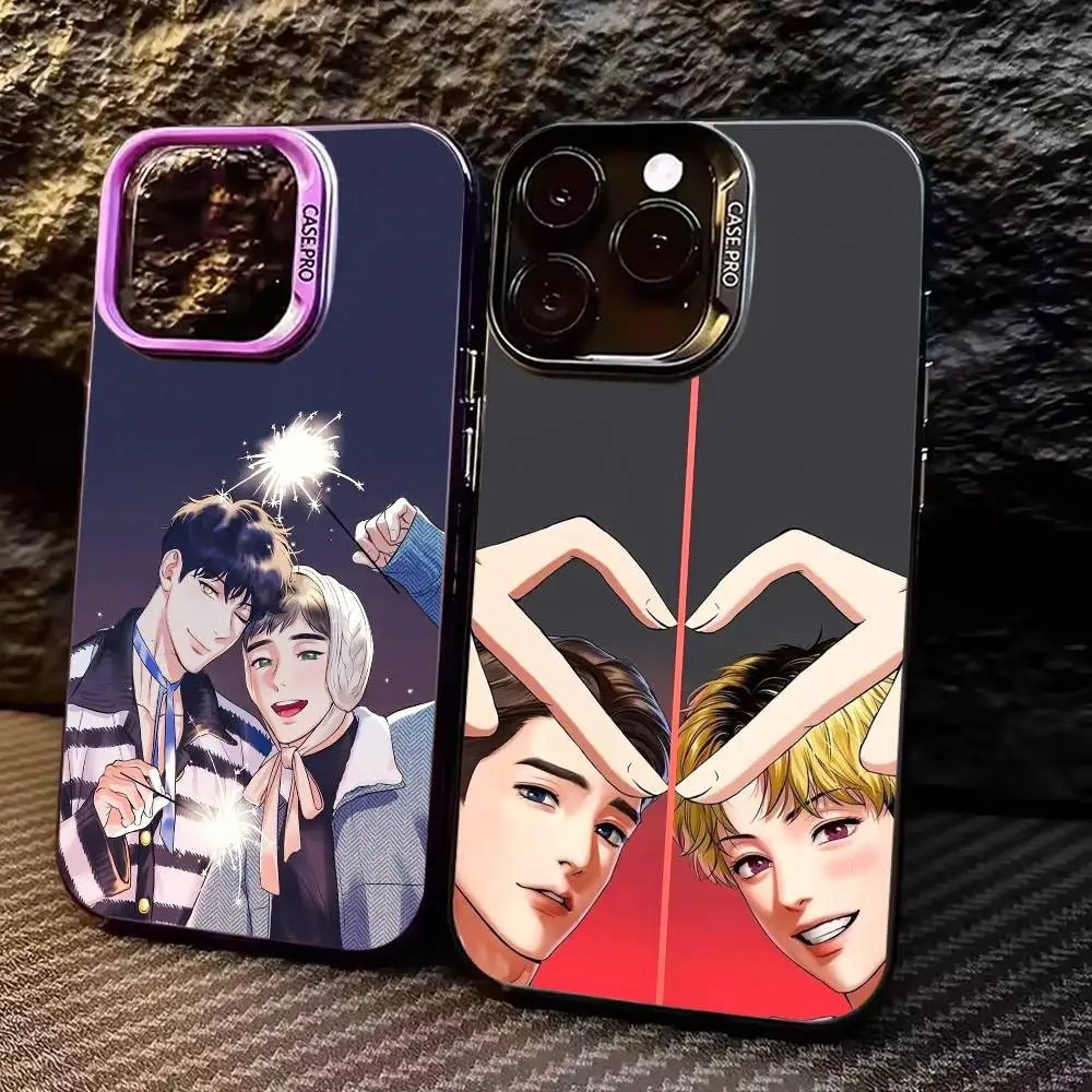 Funda de teléfono Anime B-BJ A-Alexes para iPhone 17,16,15,14,13,12,11 Plus,Pro Max, funda de teléfono plateada de color