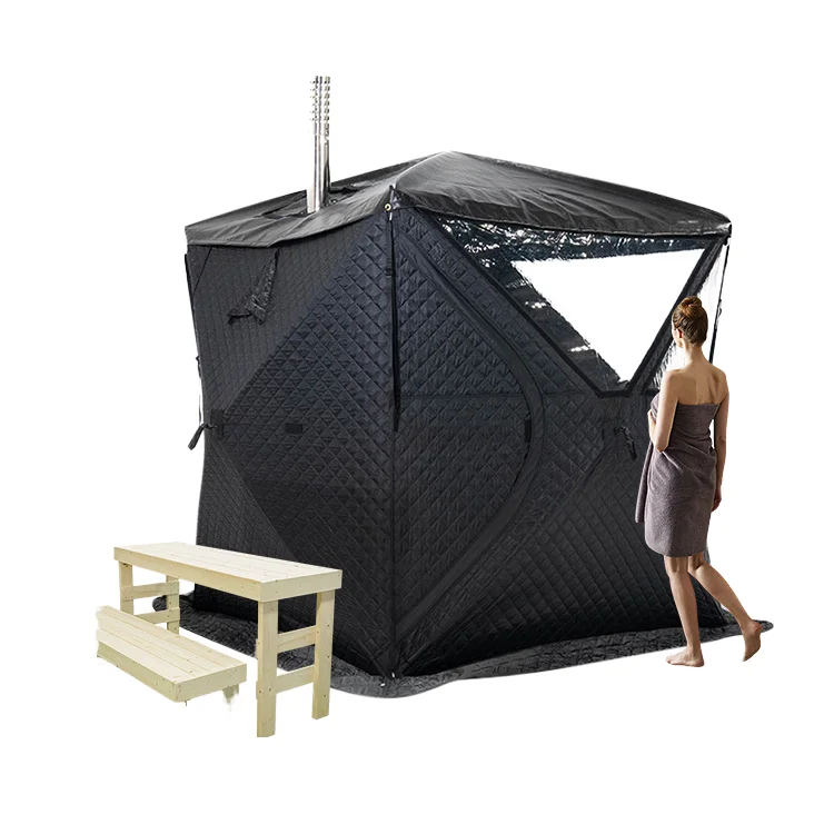 

Cotton-Padded Single-Room Tent High-Temperature Resistant Chimney Port Year-Round Use Thickened Oxford Fabric Fiberglass Pole