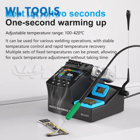 MAANT C210 Soldering Station 200W 60-460°C for Phone Repair with Smart Handle LCD Screen Fast Heating Overload Protection