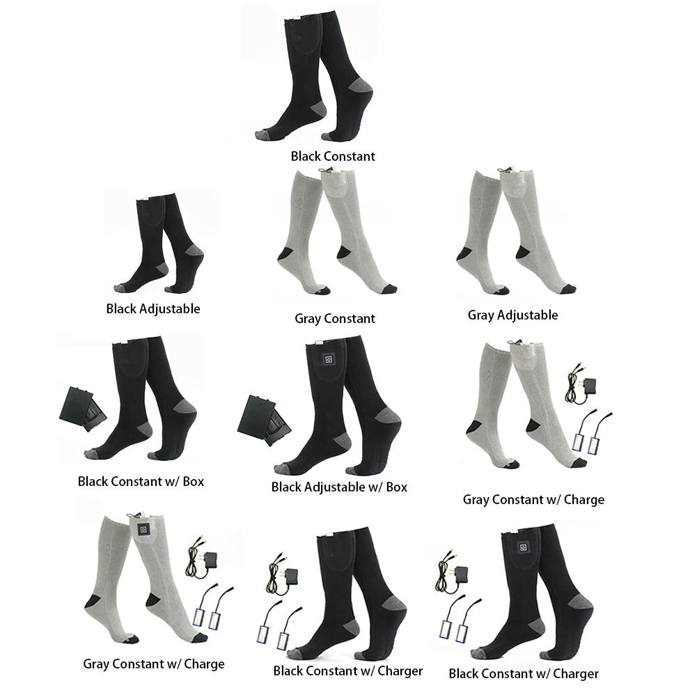 

Electric Heated Socks Fast Heating Electric Heating Socks 1/3 Gear Winter Warm Thermal Socks Anti Slip for Outdoor Skiing Hiking