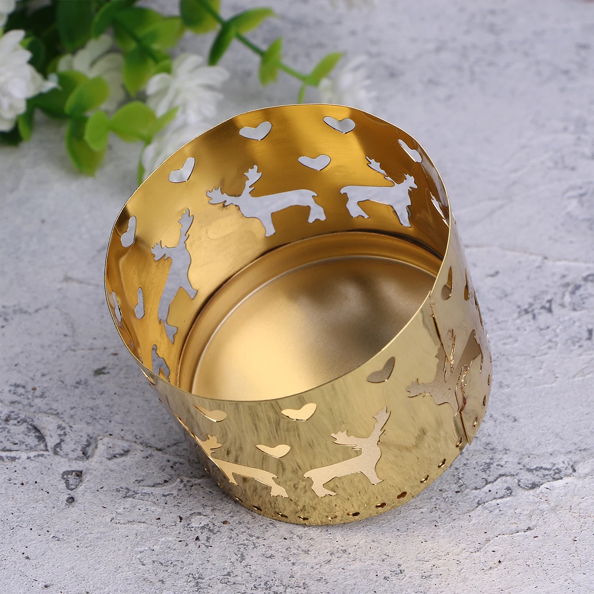 คริสต์มาส Vintage C lest Tealight St Decor วัสดุพรีเมี่ยม Hollow Design ของขวัญแต่งงานหน้าแรก