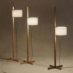 Fabric Liftable wood Floor lamp Japanese Minimalist Wabi-sabi Adjustable Floor light for Living Room Bedroom Wood Stand lamp