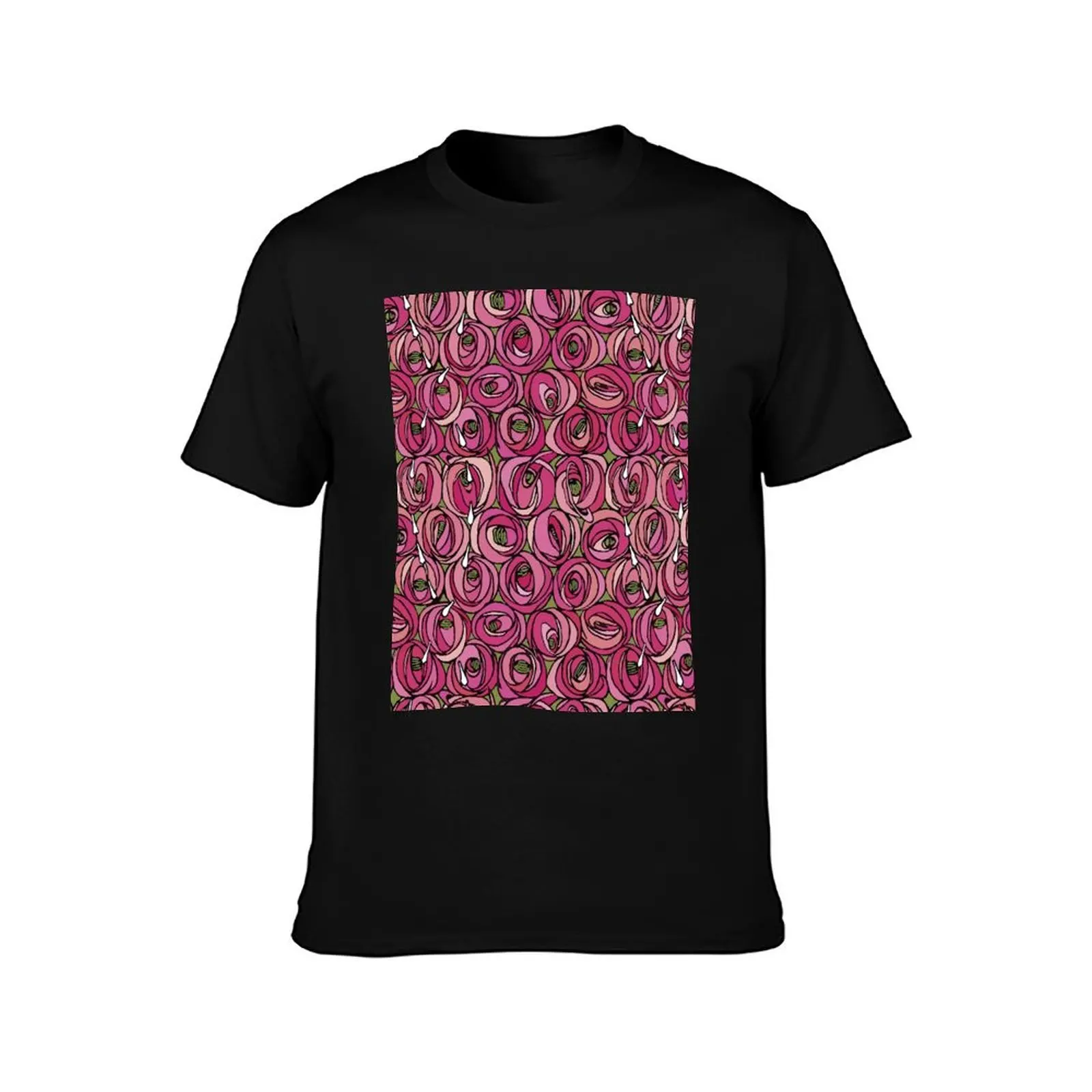 Charles Rennie Mackintosh Roses and teardrops edited 2. T-Shirt blanks anime vintage anime shirt mens vintage t shirts