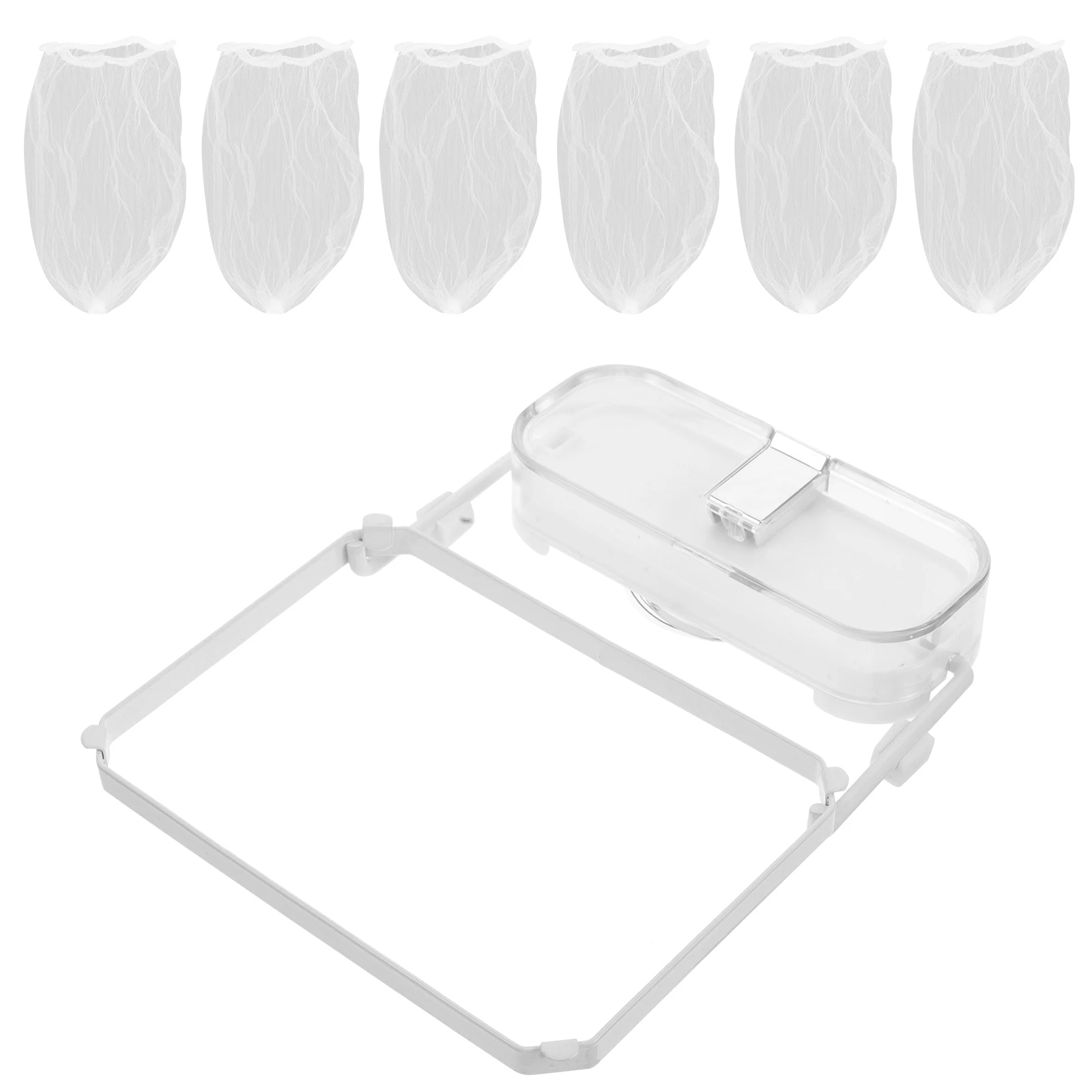 

1 set Kitchen Filter Rack Sink Drain Stand Suction Cup Space Saving Storage Disposable Drain Net Food Collector for Home