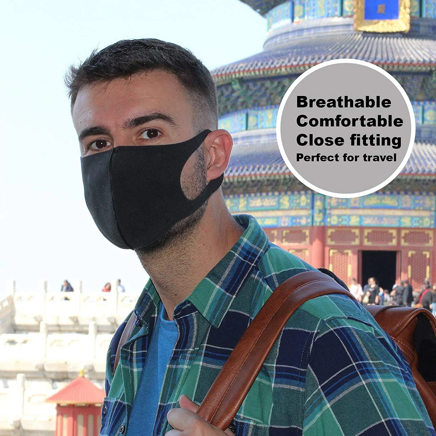 Washable Reusable Breathable Protective Face Mask Dust-Proof Breathable Washable Stylish Thin Design Unisex Black