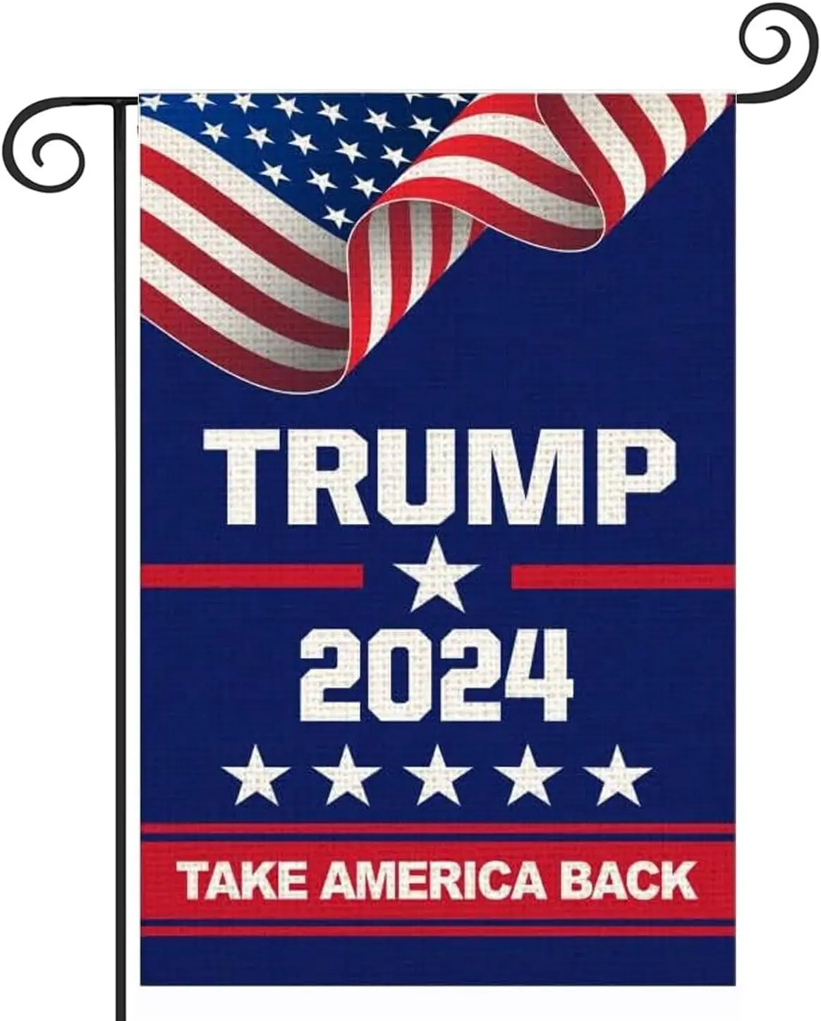 Donald Trump 2024 Flag,Take America Back Flag, Garden Flags for Outside，Double Sided 12 x 18 Inch unique seasonal flag, Perfect