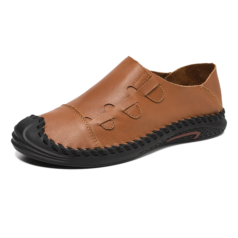 

Hot-selling Men's Leather Loafers Simple Male Business Dress Shoes Comfy Slip on Flats Driving Moccasins Casual Walking Footwear