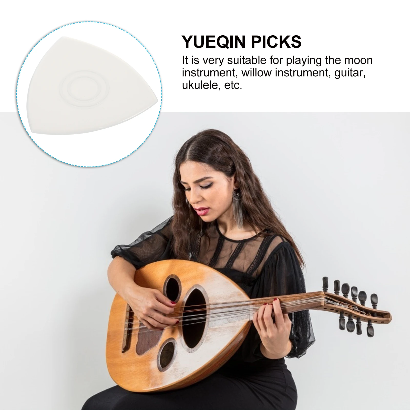 

12pcs Anti-Slip Guitar Picks Nylon Picks High Quality For Yueqin Liuqin Ukulele Musical Accessories Durable Not Easy To Crack
