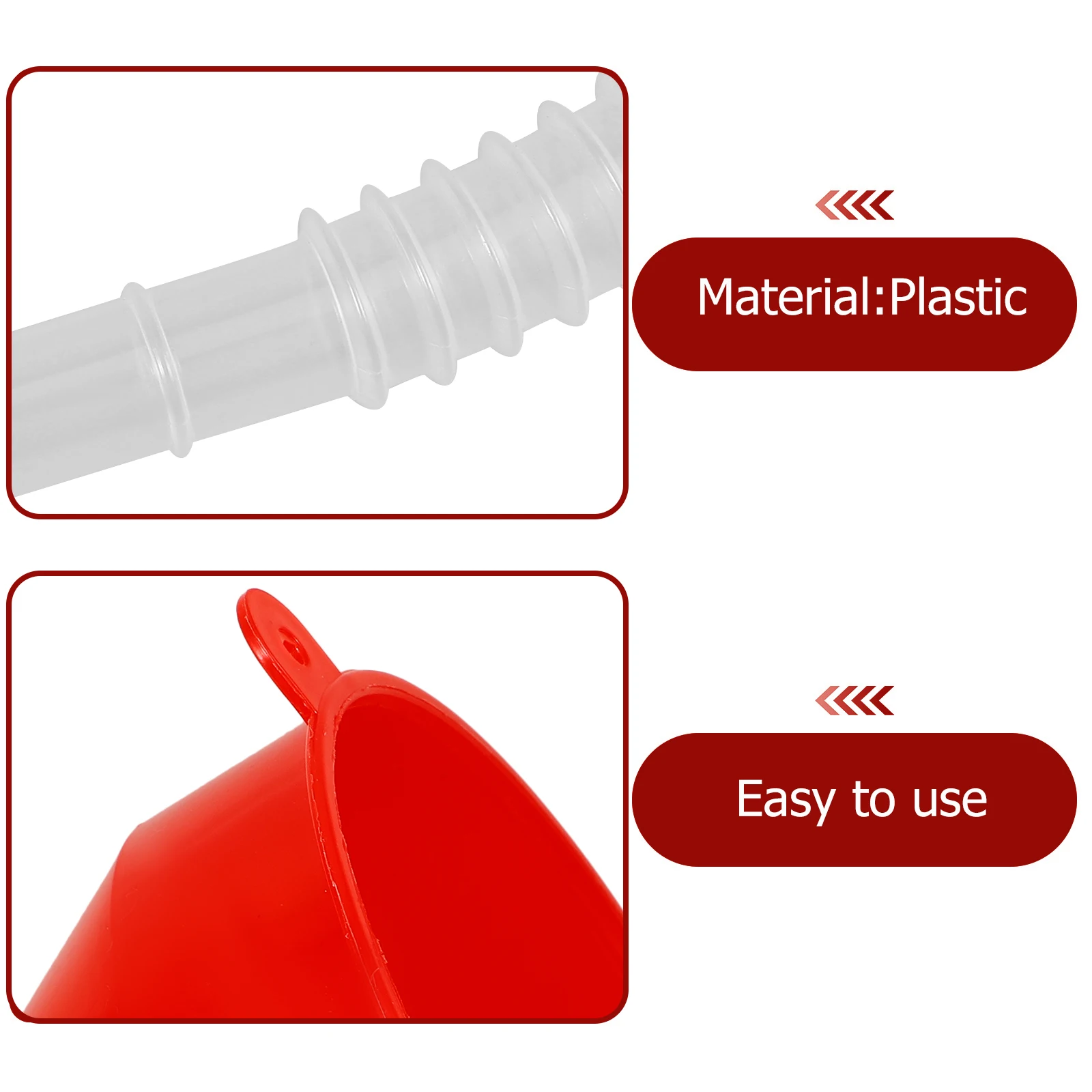 

Plastic Flexible Automotive Fuel Transmission Oil Funnel Hose Cars Motorcycles Automotive Funnel Gas Coolant Bottles
