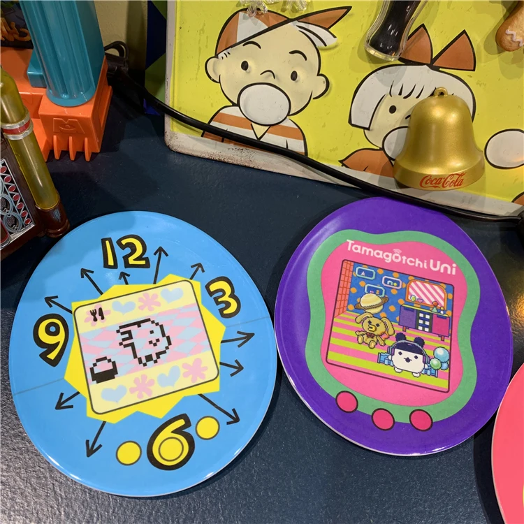 

Tamagotchi Plate Cute Cartoon Snack Fruit Resin Plate Anime Dessert Dish Kitchen Decorations Collectibles Toys for Kid's Gifts