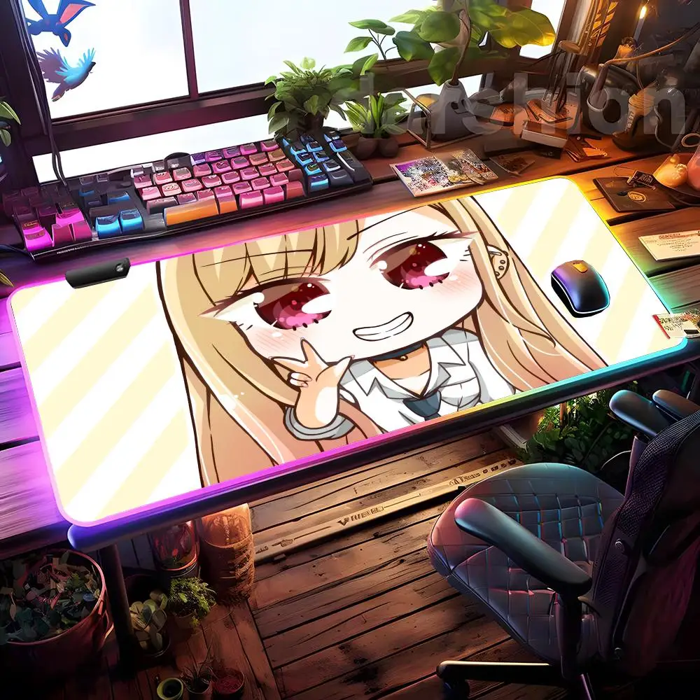 Anime M-Marin K-Kitagawa Mouse Pad Mousepad HD Printing Computer Gamers Locking Edge Non-slip RGB Mouse Pad XXL90x40cm Keyboard