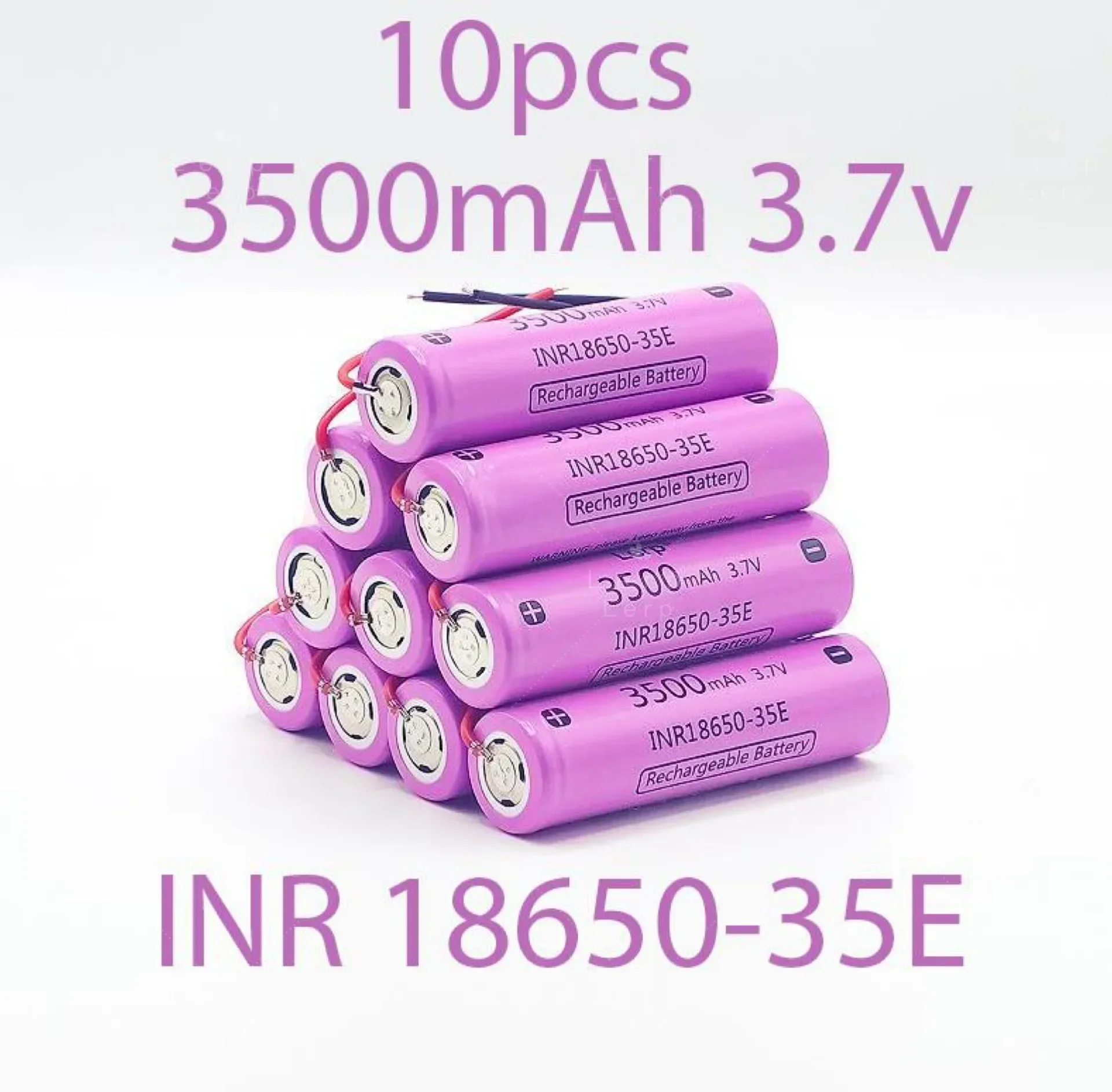 리튬 이온 충전식 배터리, 100% 정품, 186503500mAh, 25A, 방전 INR186503500 mAh, 3.7V