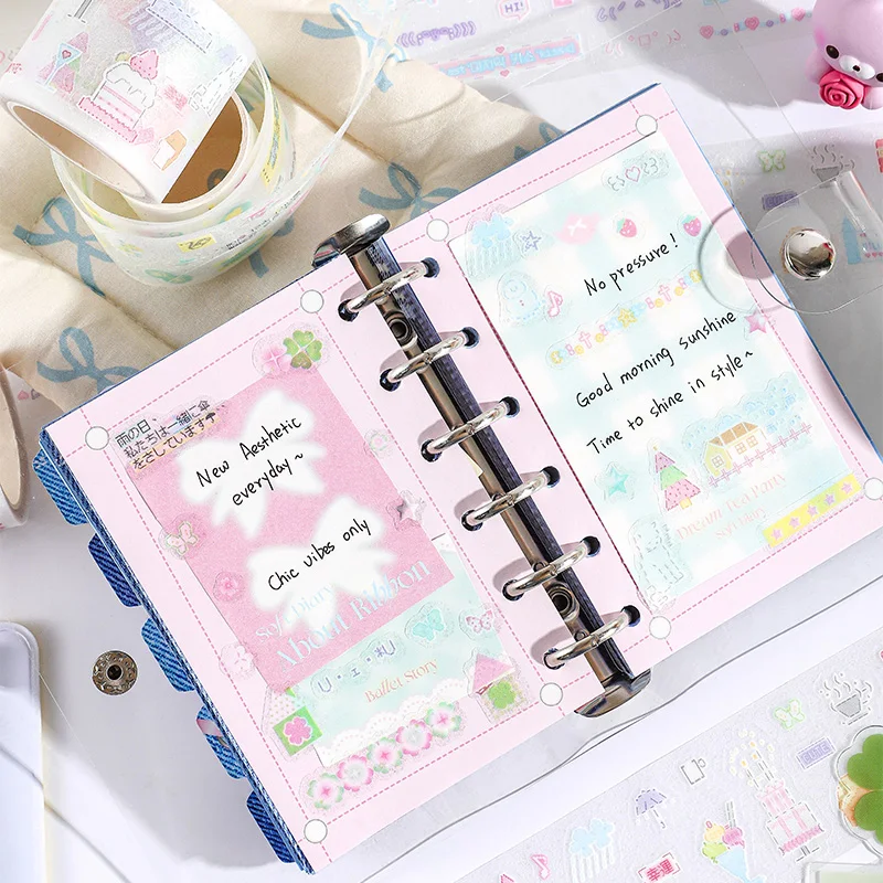 2 متر/لفة Kawaii الكورية الحلو فتاة نمط تألق الرمال PET يموت قطع الشريط الإبداعية الكولاج يوميات ألبوم المواد ملصقات لطيف