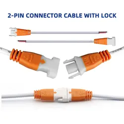 5/10Pc LED Power Connectors with Lock Buckle 15cm length cable Male Female jack 2-Pin Plug Pitch 3mm for driver LED Strip Lights