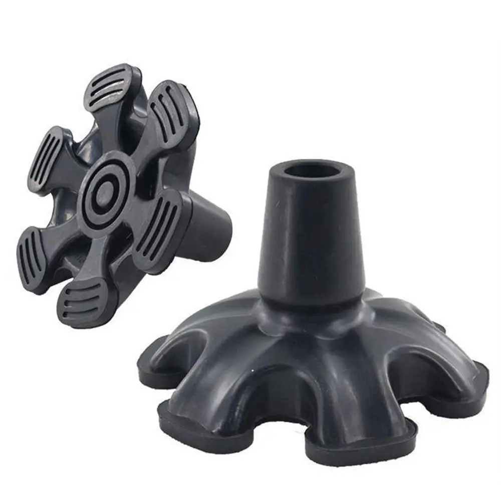Portable 6 Support Cane Tips Replacement Self-Standing Rubber Foot Heavy Duty Rubber Cane Tip Walking Cane Tips
