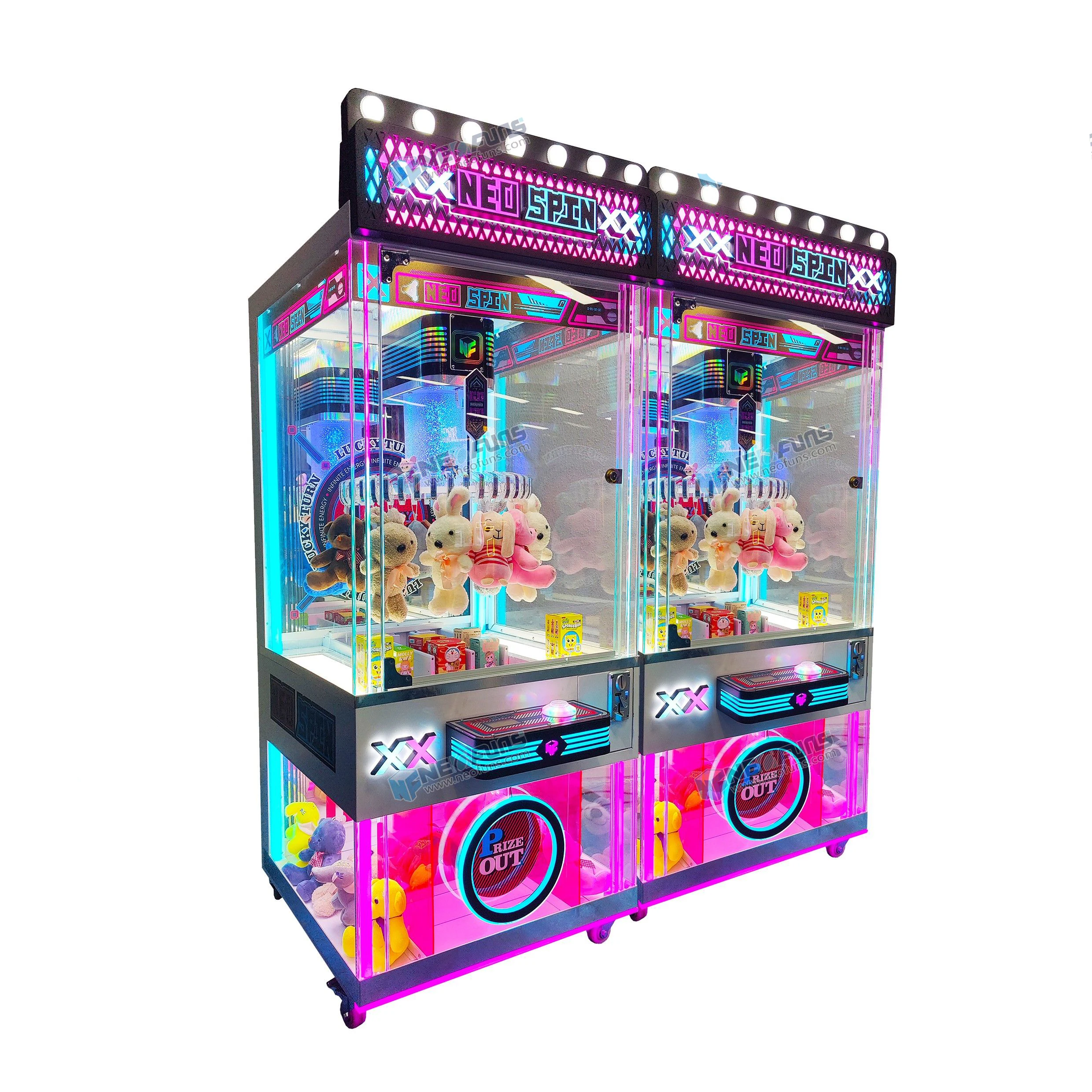 

Neofuns Coin Operated Prize Vending Machine Neo Spin Clip Sticker Game Machine With Good Revenue