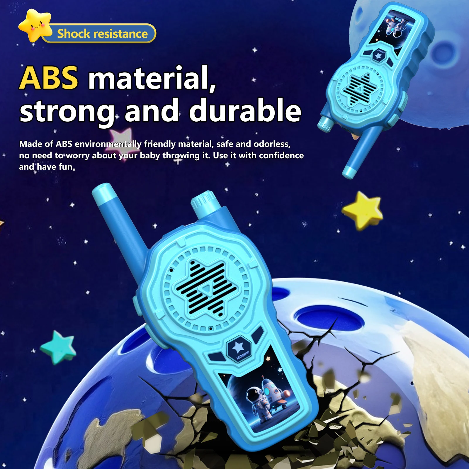 Cartoon walkietalkie speelgoed geschikt voor 3-12 jaar oud, walkietalkie afstandsbediening bidirectioneel kerstverjaardagscadeau kinderen