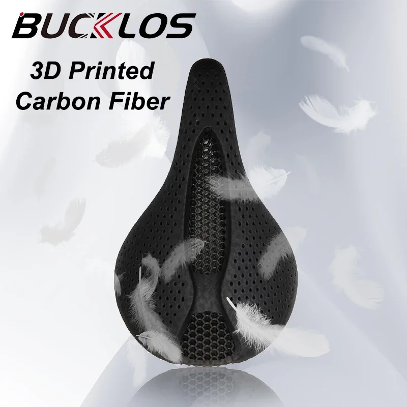 

BUCKLOS Utrallight 3D Printed Saddle for Bicycle Carbon Mountain Road Bike Seat Breathable Mtb Honeycomb Cushion Cycling Parts