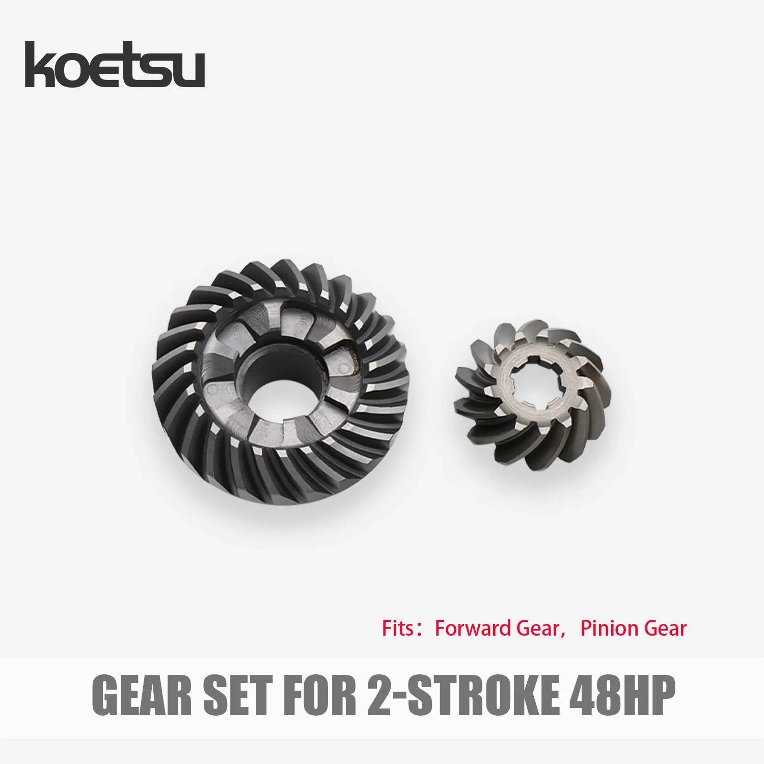 KOETSU Gear Set Fits Yamaha 2-Stroke 48HP 697-45560-00 697-45551-00 Pinion & Forward Gear Marine Boat Engine Replacement Spar
