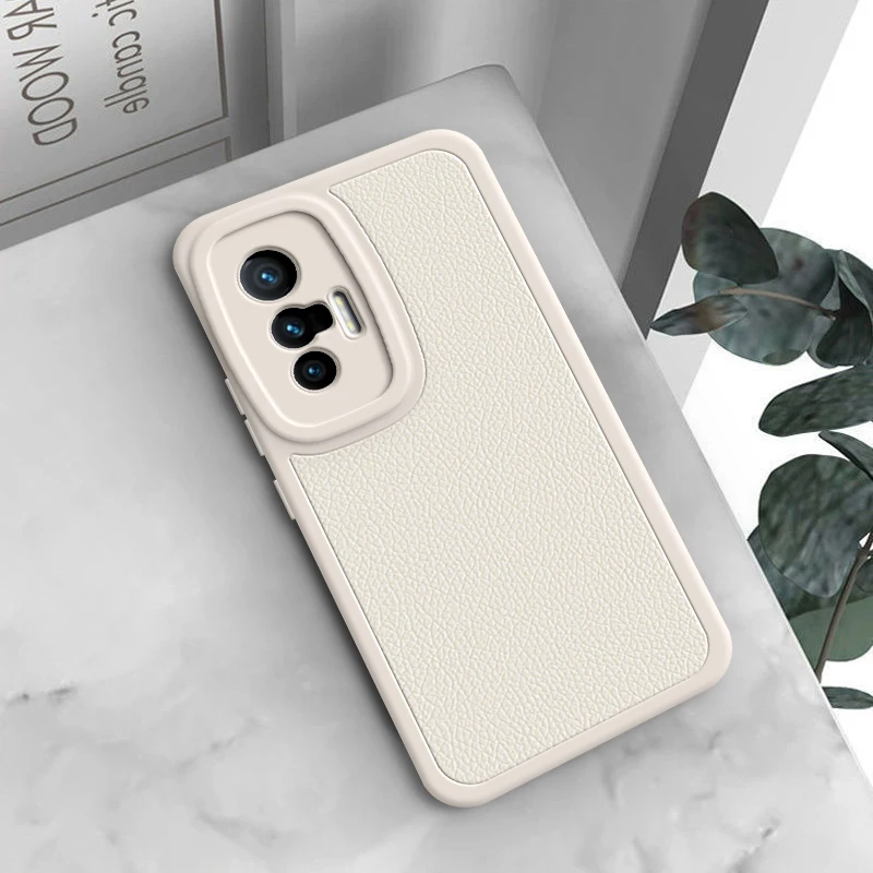 Carcasas de piel de cordero para VIVO X80 X70 X60 X60T X50 X30 X27 Pro Plus + X70T X51 Lite X23 X21 UD 5G, fundas suaves para teléfono