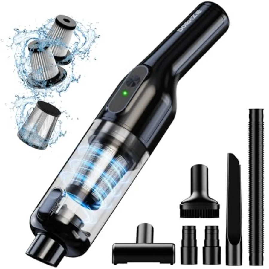

Handheld Vacuum Cordless, 16000Pa Powerful Suction, Lightweight at 1.3 lbs, Type-C Charge, Multiple Accessories, Rechargeable C