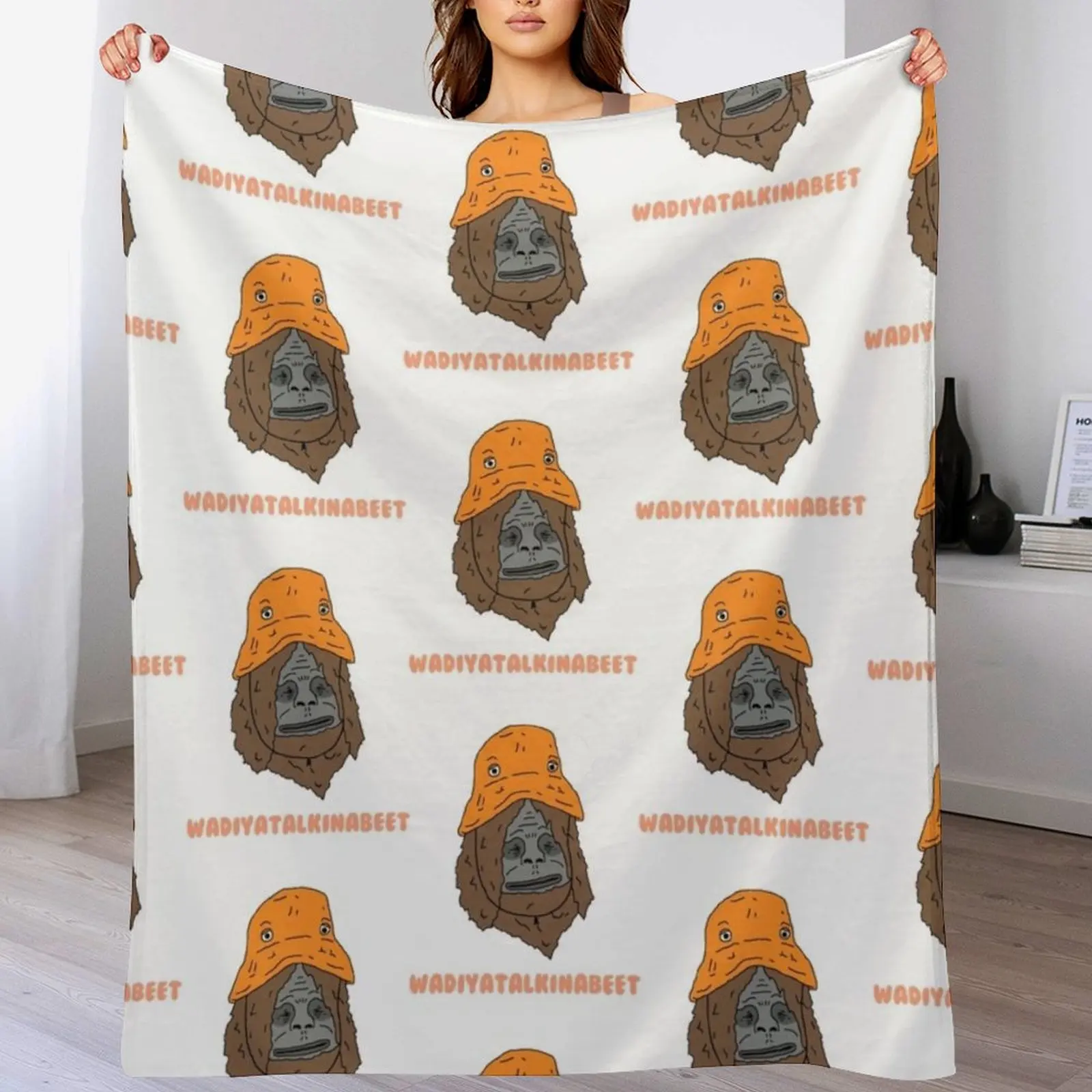 

Sassy the sasquatch, wadiyatalkingabeet Throw Blanket