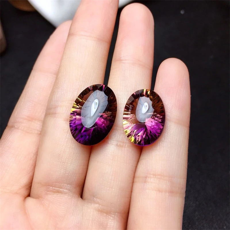 

FS This is For Buying Bare Stone Various Sizes Ametrine Can DIY Fine Fashion Weddings Jewelry for Women MeiBaPJ