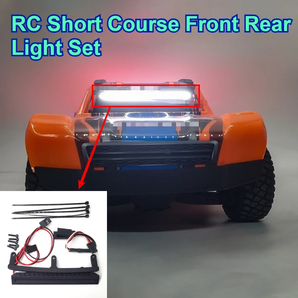 RC LED Front Rear Lamp Set custom size for Traxxas 1/16 Mini Slash 108164 1 Short Course Truck OP Spare Replacement Parts