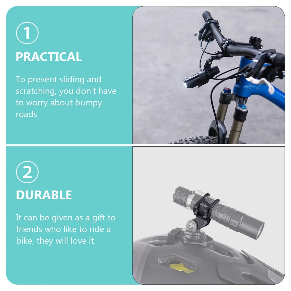 

3Sets Bike Flashlight Holder Plastic Silicone Mounting Brackets Portable Bike Light Stand Racing Number Plate Holders Cycling