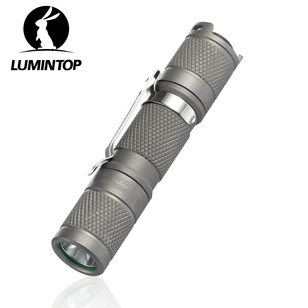 

EDC LED Outdoor Lantern Titanium Camping Fishing Flashlight Lamp Powerful Self Defense Torch 900 Lumen 14500 AA Battery TOOL AA